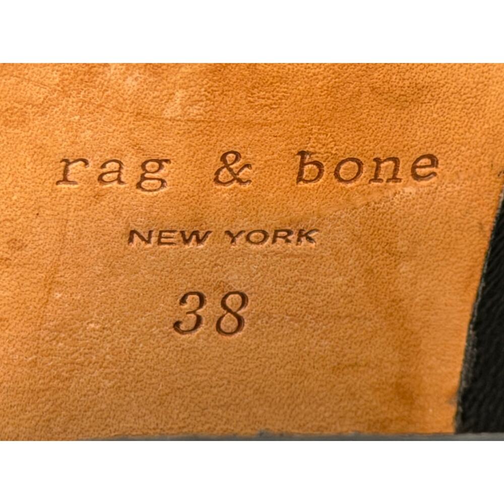 Rag & Bone Classic Newbury Leather Stacked Heel Leather Ankle Boots 8 - Picture 7 of 9